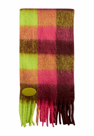 BRUSHED - Sjaal - lime and pink check