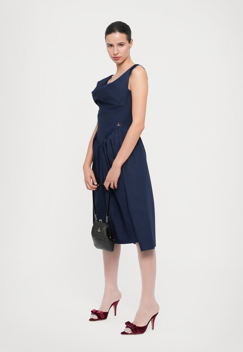 princess polly baby blue dress Navy Dress with Beige Shoes Outfits (72 ideas & outfits) main image 1