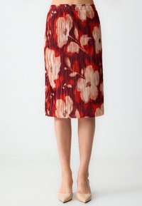 REGULAR WAIST FLORAL PATTERNED  MIDI  - Gonna a pieghe - multi coloured
