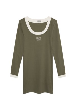 Calvin Klein Jeans, COLOR BLOCK  - Robe pull - olive night