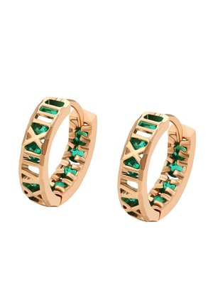 Orecchini - rose gold green