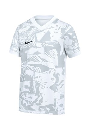 PRECISION FUSSBALL - TEAMSPORT - Sport T-Shirt - weiss/grau