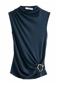 REGULAR FIT-SOFT TOUCH HARD WEAR DETAILED SLEEVELESS - Top - navy