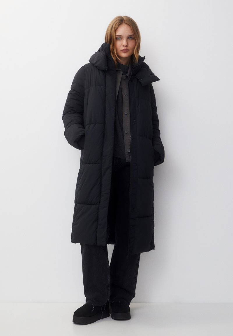 PULL&BEAR QUILTED Wintermantel black/schwarz Zalando.de