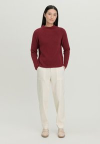 hessnatur Strickpullover - dunkelrot