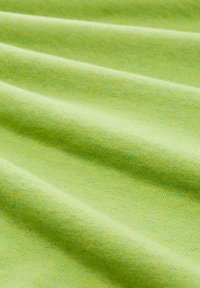 Jasnozielony materiał o gładkiej, lekko teksturowanej powierzchni, z subtelnymi różnicami w odcieniach. Tkanina wydaje się rozciągliwa i miękka.