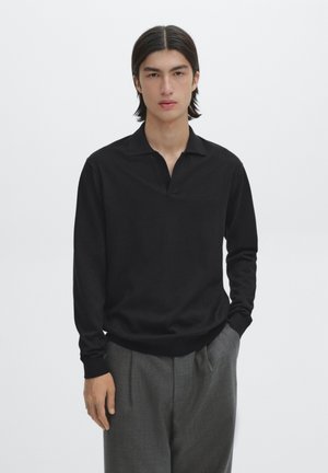 Massimo Dutti Maglietta a manica lunga - black