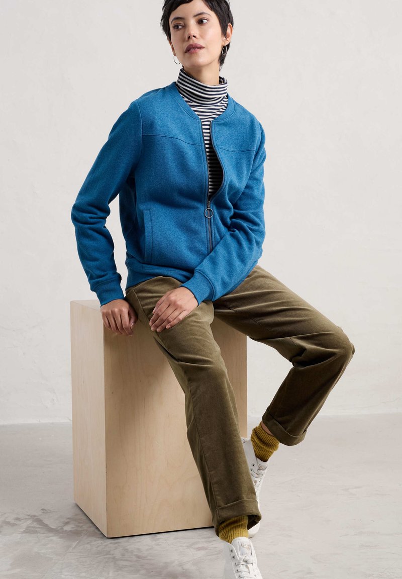 Sweat esprit polo à rayures - Bleu - Garçon - 4.20
