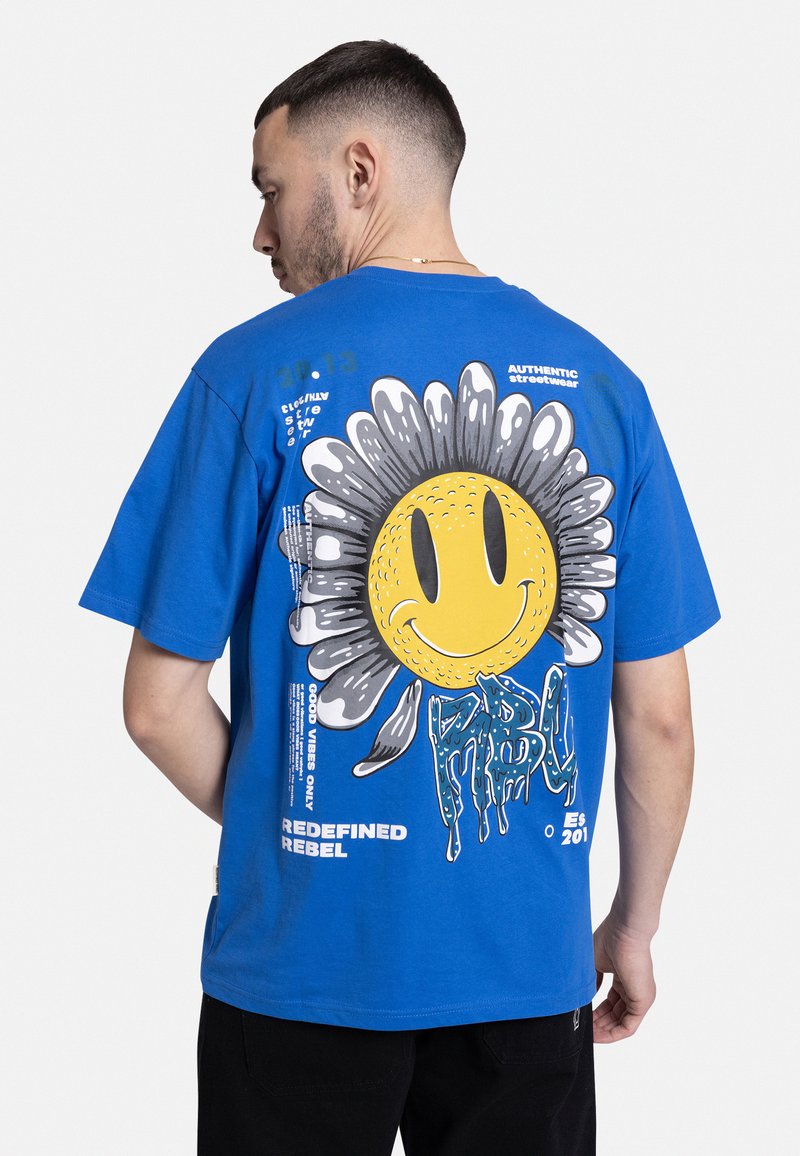 Redefined Rebel UNISEX TOBIAS - Camiseta estampada - princess blue