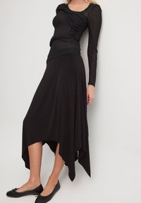 NA-KD - FLOWY - Maxi skirt - black Thumbnail Image 1