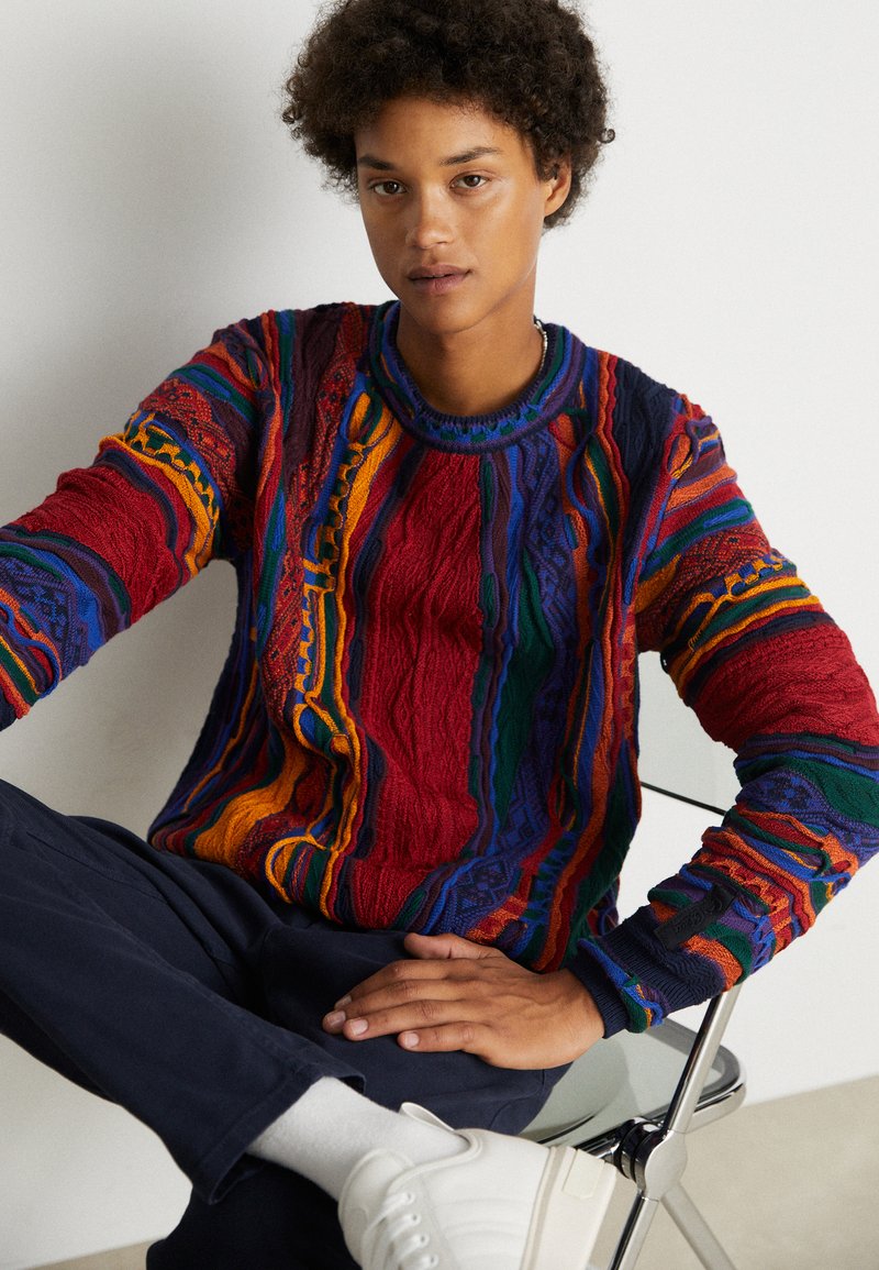 Carlo Colucci UNISEX - Strickpullover - navy/red