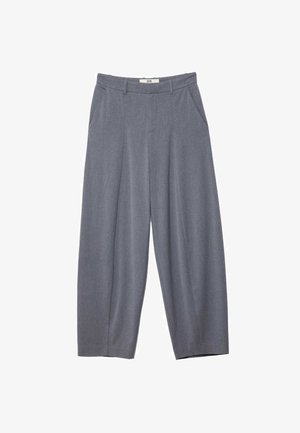 Stradivarius SMART BAGGY WITH SEAM DETAIL - Trousers - grey