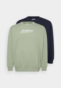 JJBEAU CREW NECK 2 PACK - Bluză de molton - iceberg green/sky captain
