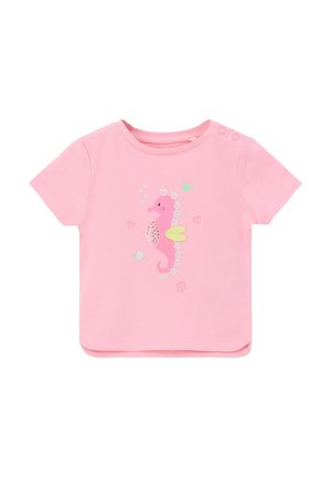 s.Oliver MIT SEEPFERDCHEN ARTWORK - T-Shirt print - rosa