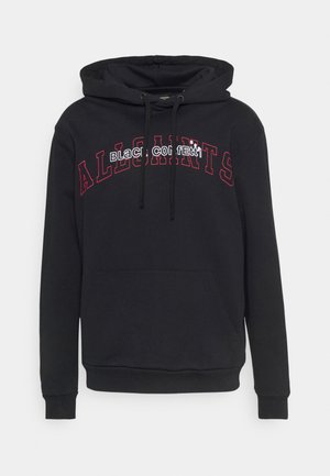 QUARTERLINE HOODY - Sweatshirt - jet black