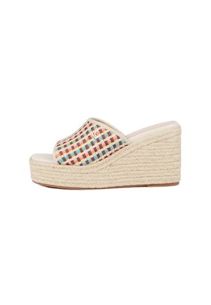 Mules med hæl - off white