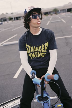 WRANGLER X STRANGER THINGS STRANGER THINGS TEE - Μπλουζάκι με στάμπα - washed black