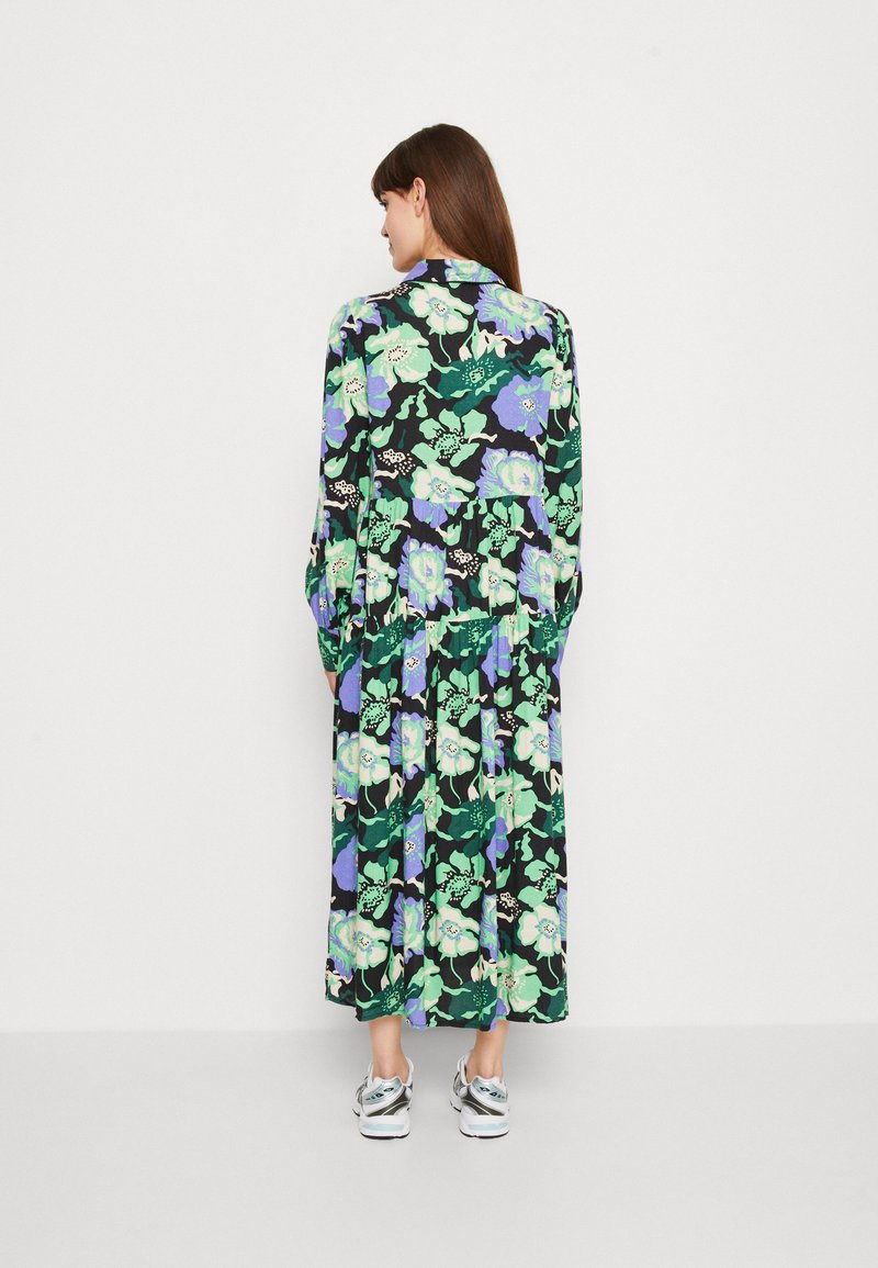 silk maxi shirt dress