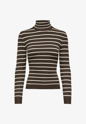 ONLY, ONLKAROL L/S ROLLNECKPULLOVER KNT N - Pullover - coffee bean