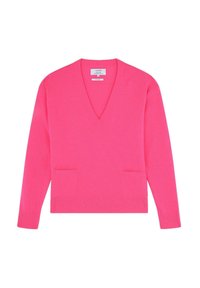 Striktrøje - fucsia