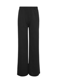 SIDE PIPE DETAIL WIDE - Pantalon classique - black