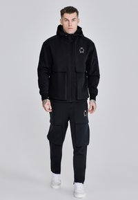 SIKSILK UTILITY HOODIE - Majica s kapuljačom i patentnim zatvaračem - black