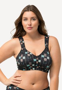 Ulla Popken Confezione Da 2 Bustier Donna - Tinta Unita E Stampa, Scollo Rotondo, Senza Ferretto, Cotone Elasticizzato