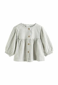 Next WIDE LEG SET - REGULAR FIT - Tygbyxor - white grid print