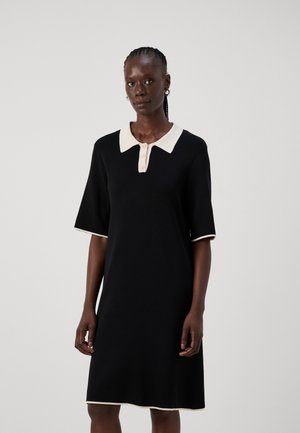 YASMILLE MIDI DRESS  - Strikket kjole - black/star white