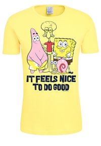 LOGOSHIRT T-SHIRT SPONGEBOB - IT FEELS NICE - Print T-shirt - kanariengelb