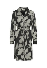 OMMA - Shirt dress - black digi flower