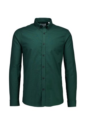 Lindbergh, OXFORD SUPERFLEX SHIRT L/S - Vapaa-ajan kauluspaita - dk green mix