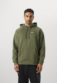Under Armour RIVAL LOGO  - Sweat à capuche - marine od green/stone