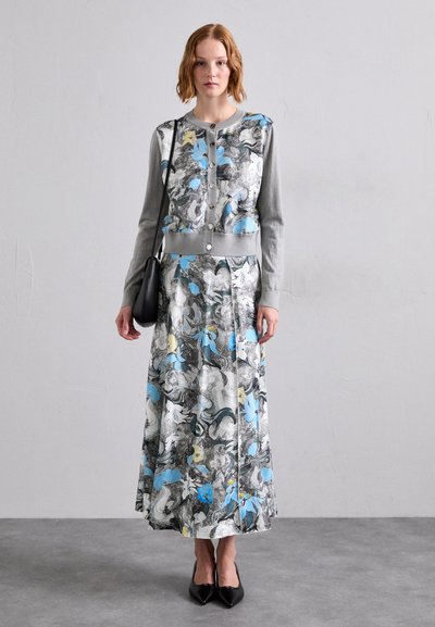 Tory Burch TWILL SKIRT - Falda larga - blue abstract