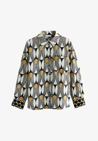 Unselected, monochrome yellow geometric print