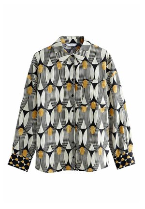 LONG SLEEVE - REGULAR FIT - Cămașă - monochrome yellow geometric print