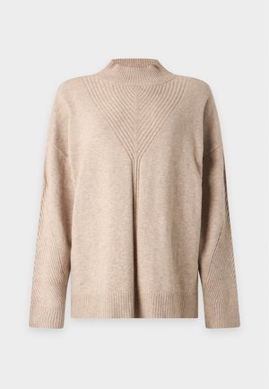 ONLY Carmakoma, CARPRINCESS HIGHNECK - Πουλόβερ - mocha meringue melange