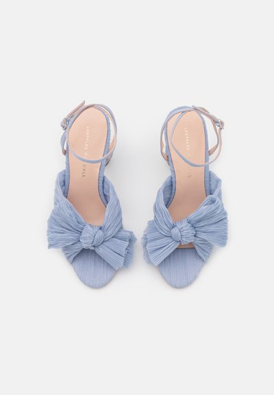 Loeffler Randall CAMELLIA KNOT MULE WITH ANKLE STRAP - Ψηλοτάκουνα πέδιλα - blue