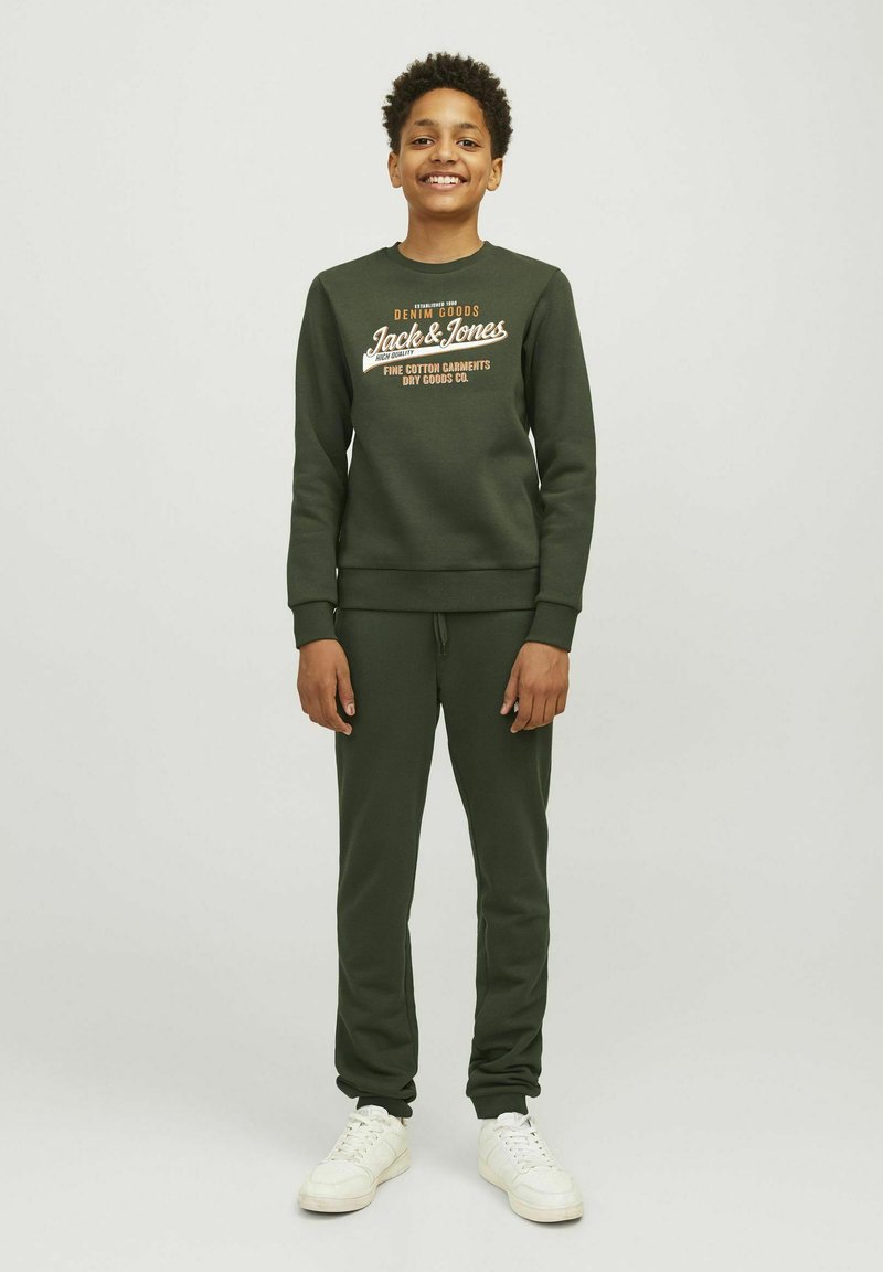 Jack & Jones Junior JJELOGO CREW - Mikina - kombu green