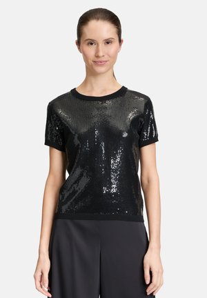 BASIC MIT RUNDHALSAUSSCHNITT - Print T-shirt - schwarz