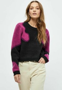 PCJAYDA GRS ROUND NECK - Trui - j black jacquard
