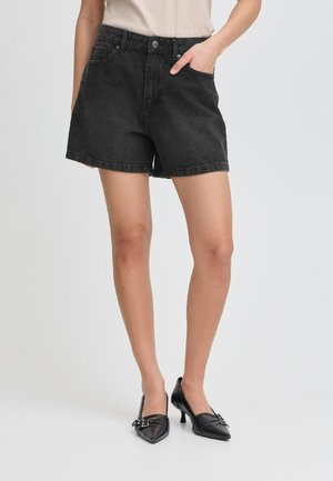 Denimshorts - washed black