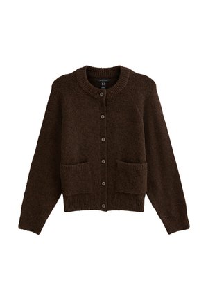 New Look DOUBLE POCKET - Cardigan - dark brown