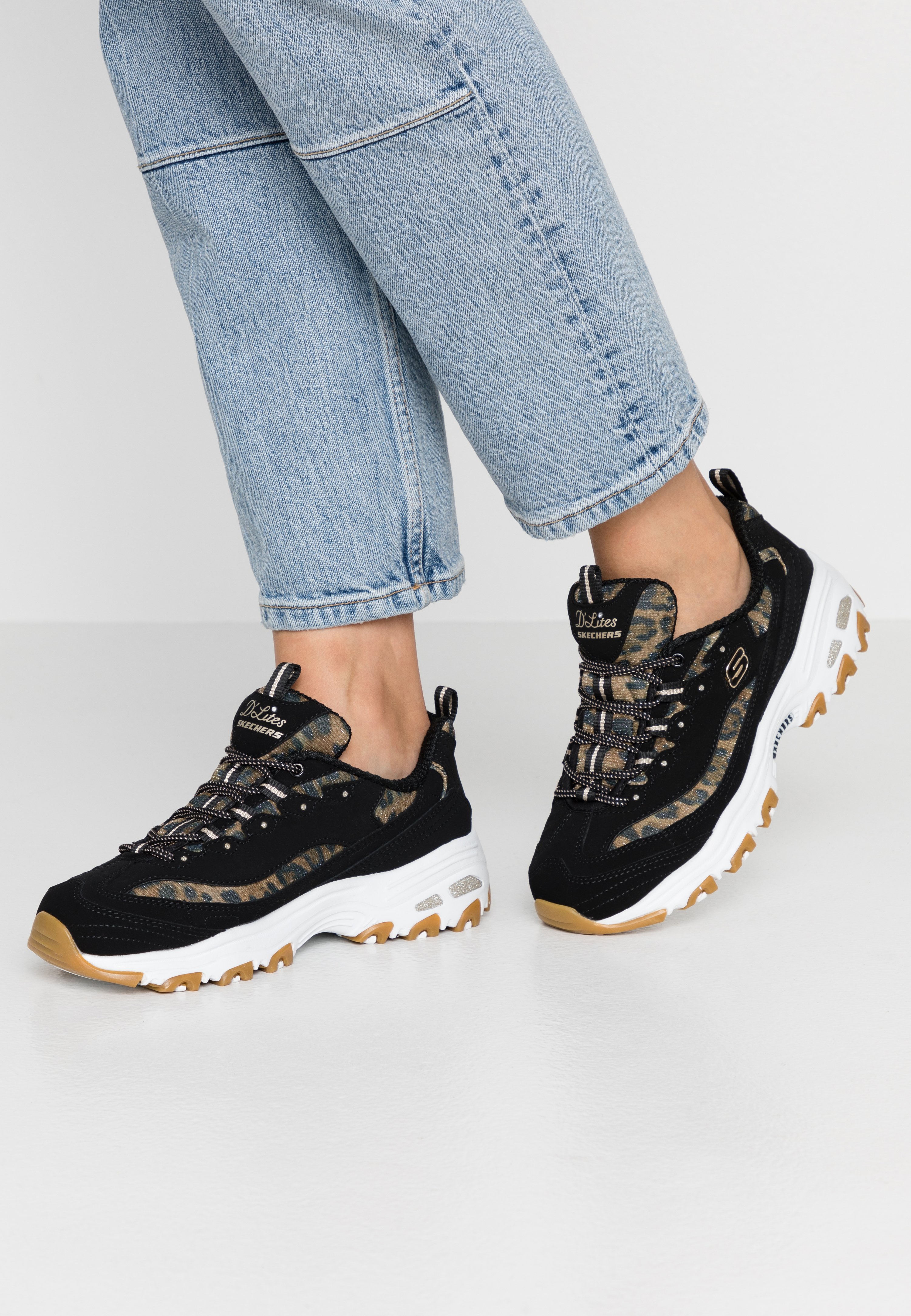 Skechers Sport D'LITES Joggesko blackwhite Zalando.no Skechers Sport D'LITES Joggesko grayturquoiseblue