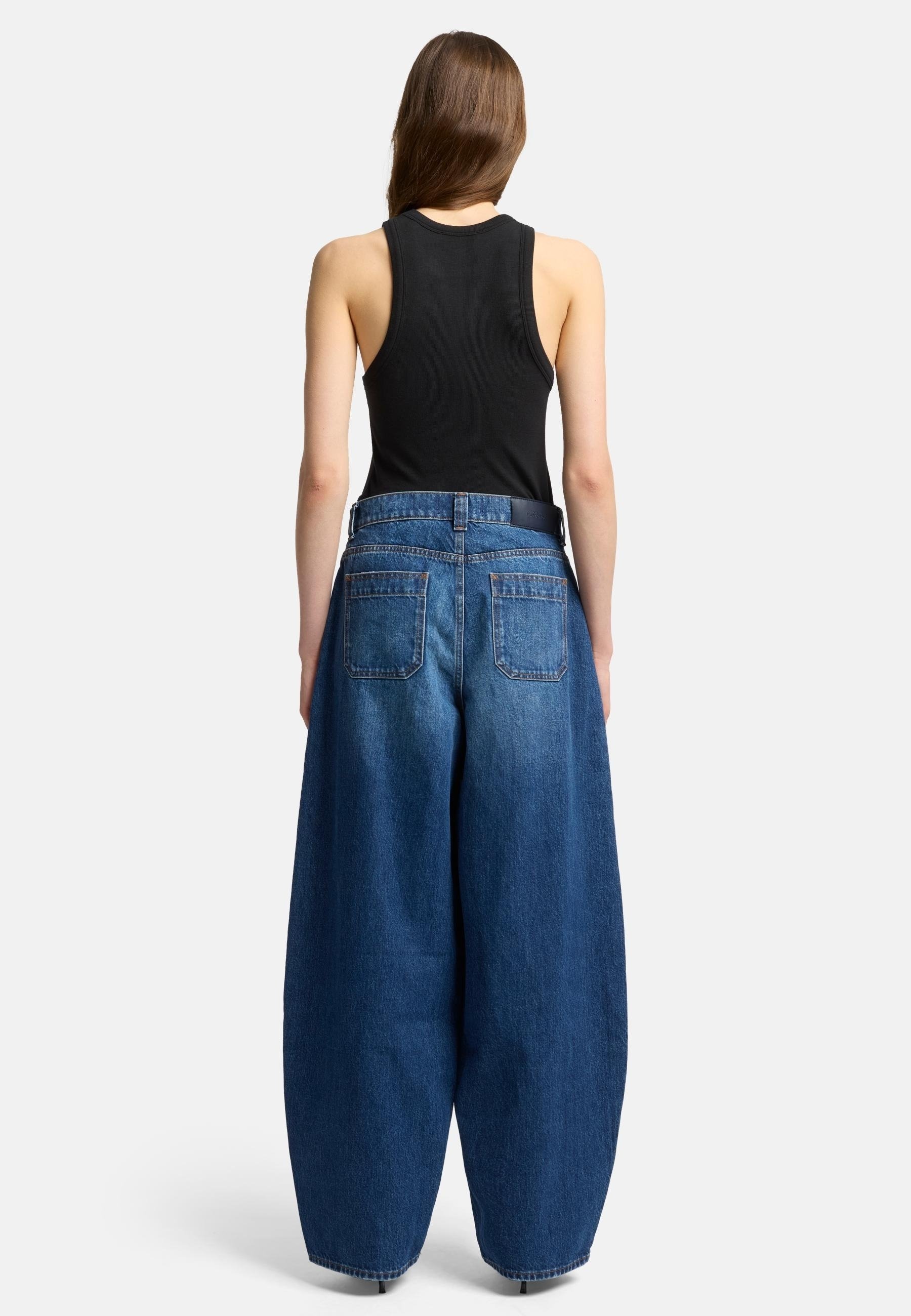 【in a row】Balloon Incision Wide Denim 7 for all mankind BALLOON - Wide leg/niebieski denim
