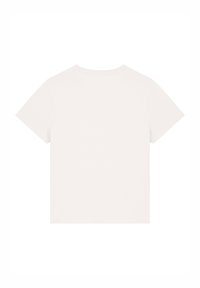 Witte katoenen t-shirt met een ronde halslijn, korte mouwen en een ontspannen pasvorm. Gladde textuur, effen kleur, geen zichtbare logo's of patronen.