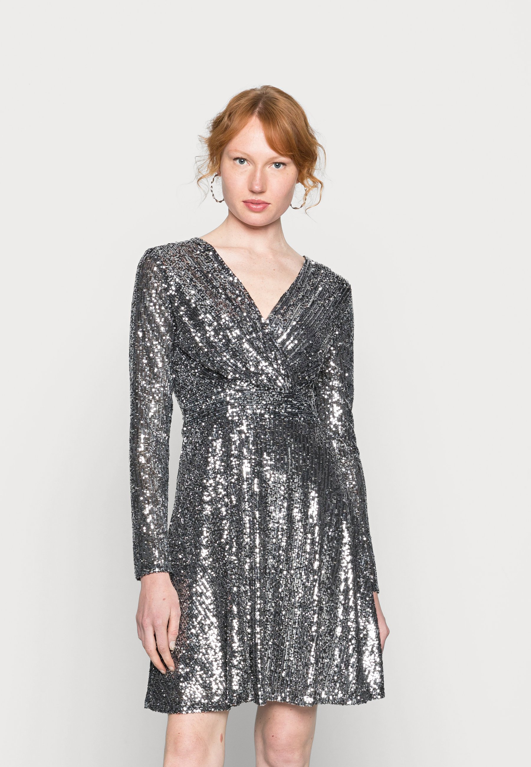 dark gray cocktail dress