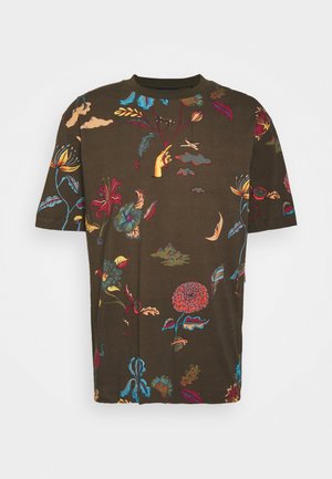 PRINTED RELAXED FIT - T-shirts med print - olive/multi coloured