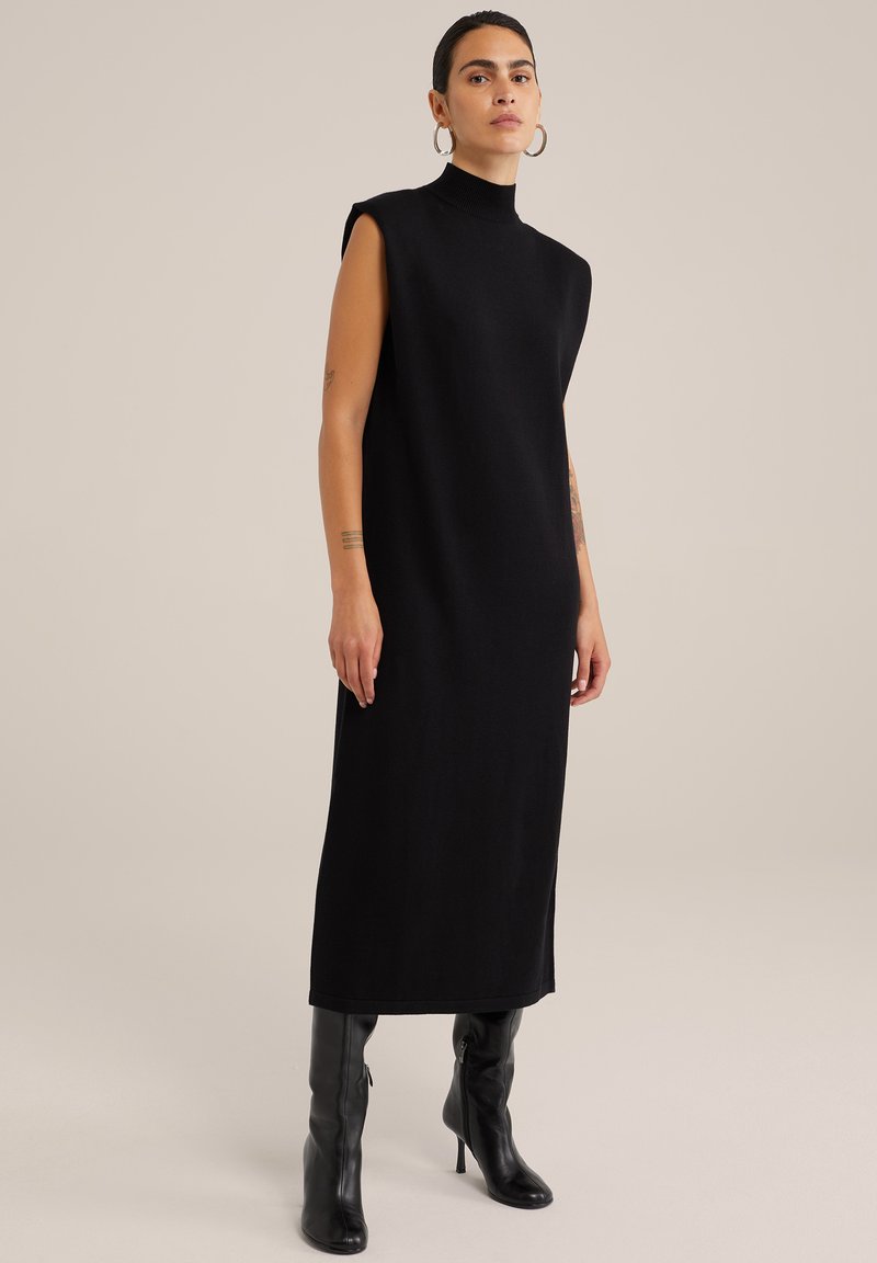 WE Fashion Gebreide jurk zwart WE Fashion Gebreide jurk zwart