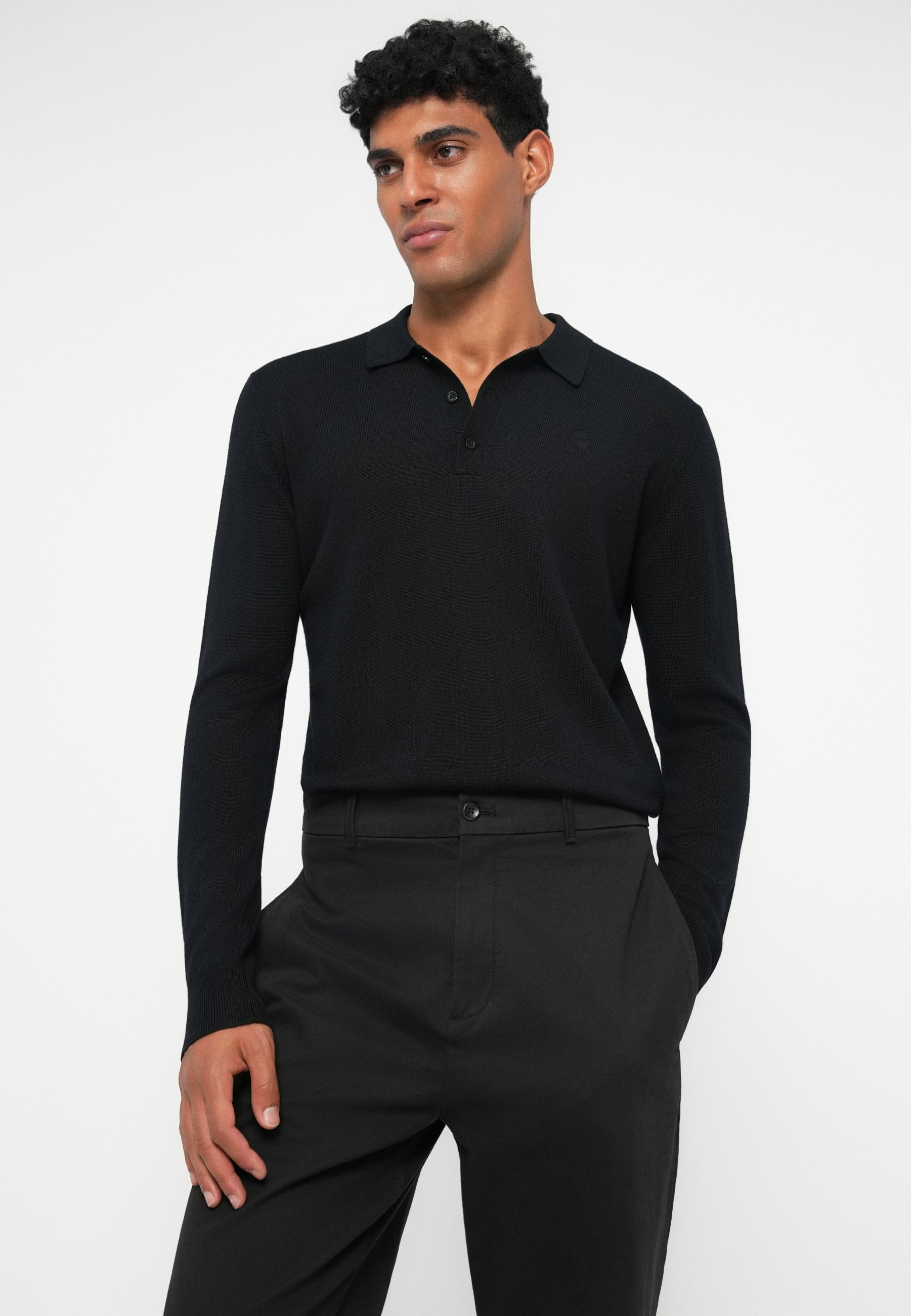 KARL LAGERFELD LS - Polo - black/preto - Zalando.pt